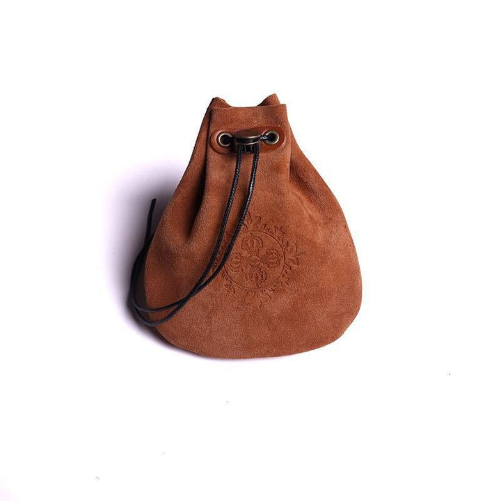 DnD Artificial Leather Dice Storage Bag Vintage Waist Bag Japanese Style Drawstring Pouch Coin Purse - Madee's Boutique Madee's Boutique DS 10 sided dice 100 sided dice12 sided diceA