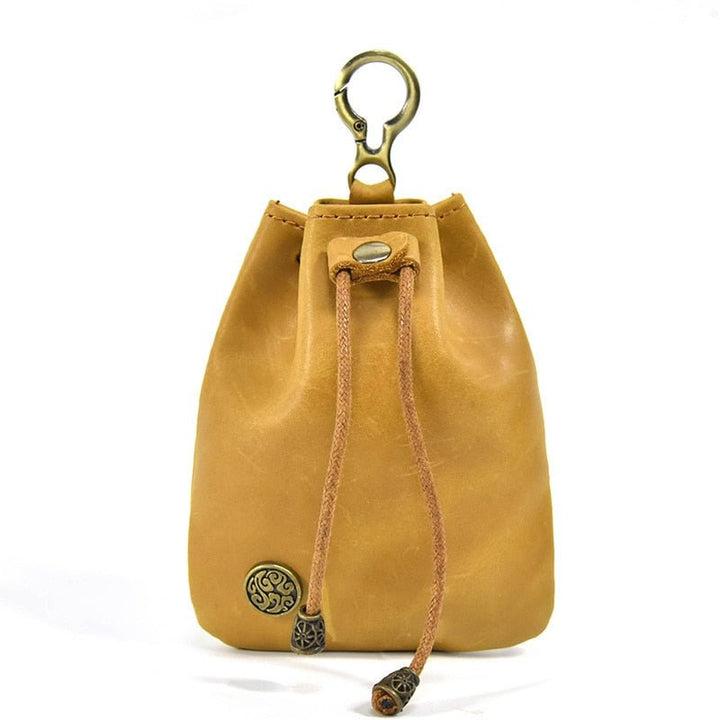 DnD Artificial Leather Dice Storage Bag Vintage Waist Bag Japanese Style Drawstring Pouch Coin Purse - Madee's Boutique Madee's Boutique DS 10 sided dice 100 sided dice12 sided diceB