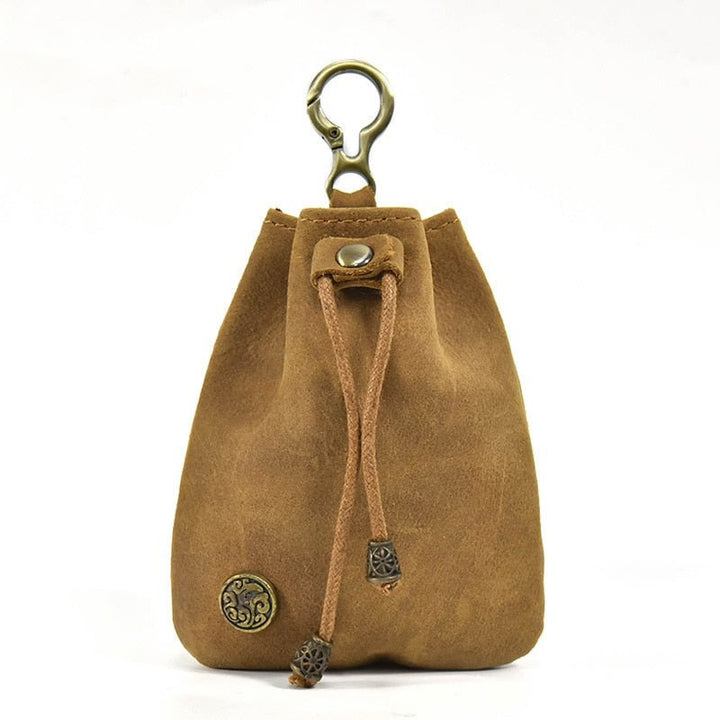 DnD Artificial Leather Dice Storage Bag Vintage Waist Bag Japanese Style Drawstring Pouch Coin Purse - Madee's Boutique Madee's Boutique DS 10 sided dice 100 sided dice12 sided diceD