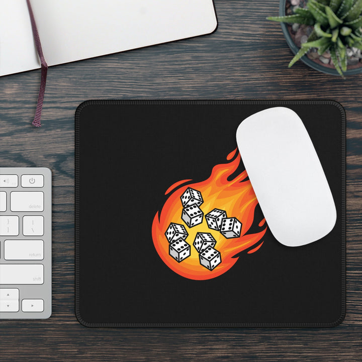 Black Fireball D&D Gaming Mouse Pad - Madee's Boutique Home Decor Printify Accessories anniversary gift for husband