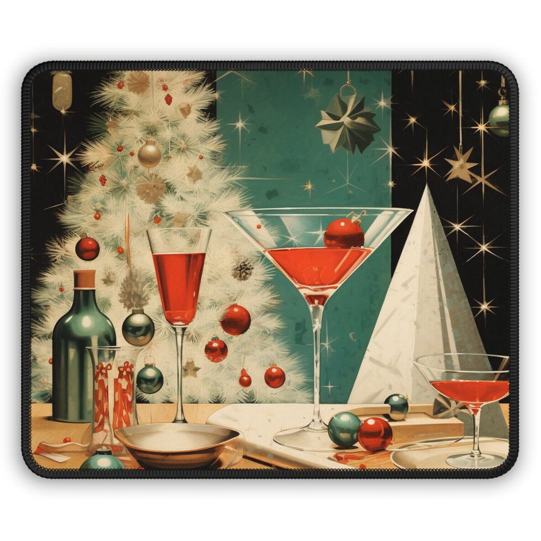 Christmas Mid Century Drinks Mouse Pad MADEE'S EXCLUSIVES - Madee's Boutique Home Decor Printify Accessories best christmas gifts