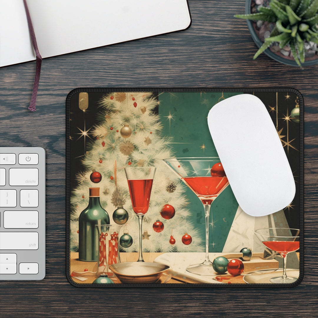 Christmas Mid Century Drinks Mouse Pad MADEE'S EXCLUSIVES - Madee's Boutique Home Decor Printify Accessories best christmas gifts