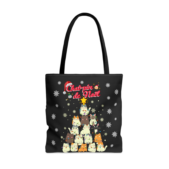 Christmas Tote Bag Chat-pin Noël - Madee's Boutique Bags Printify Accessories aesthetic bag