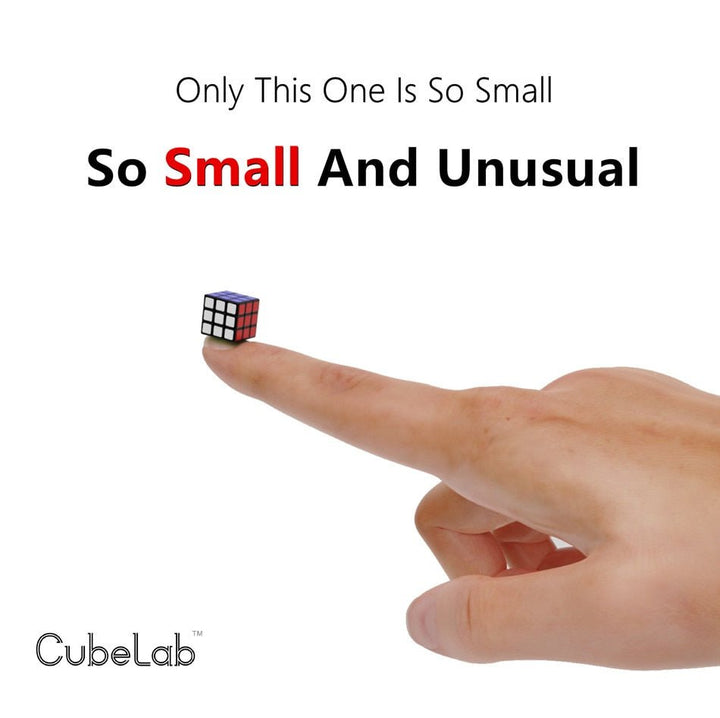 Rubik's Cube Cubelab 1cm Mini Magic Cube Tiny 3x3 Professional 1 CM Speed Cube Magic Cube Puzzle Blue Pink Black Toys For Children Kids Gift