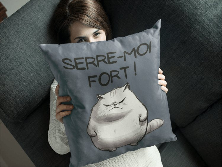 Custom Cushion Cover Cat Hold Me Tight - Madee's Boutique Madee's Boutique