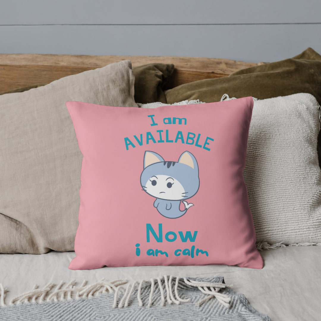 Custom Cushion Cover Emotion Management Available, Not Available Calm for Kids 18x18 Double-Sided Print (Pillow cover ONLY) - Madee's Boutique Madee's Boutique
