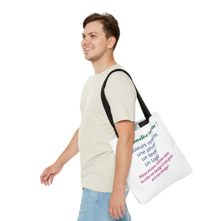 Customized Tote Bag 100% Polyester 3 Size Options - Madee's Boutique Bags Printify Accessories All Over PrintAssembled in the USALarge
