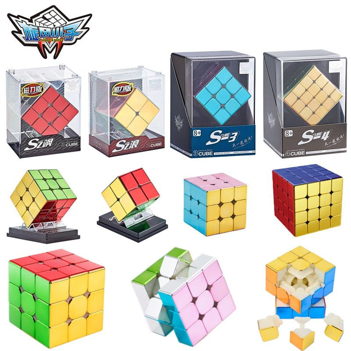 Rubik's Cube Cyclone Boys Cube magique magnétique placage 3x3x3 4x4 2x2 jouets de Puzzle de vitesse professionnels 3x3 accessoires 3 × 3 4 × 4 2 × 2 Cubo Magico