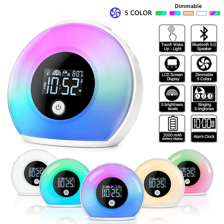 Digital Fluorescent lights Music Alarm Clock - Madee's Boutique Alarm Clock Madee's Boutique alarm clock alarm clock for teencadranColorful