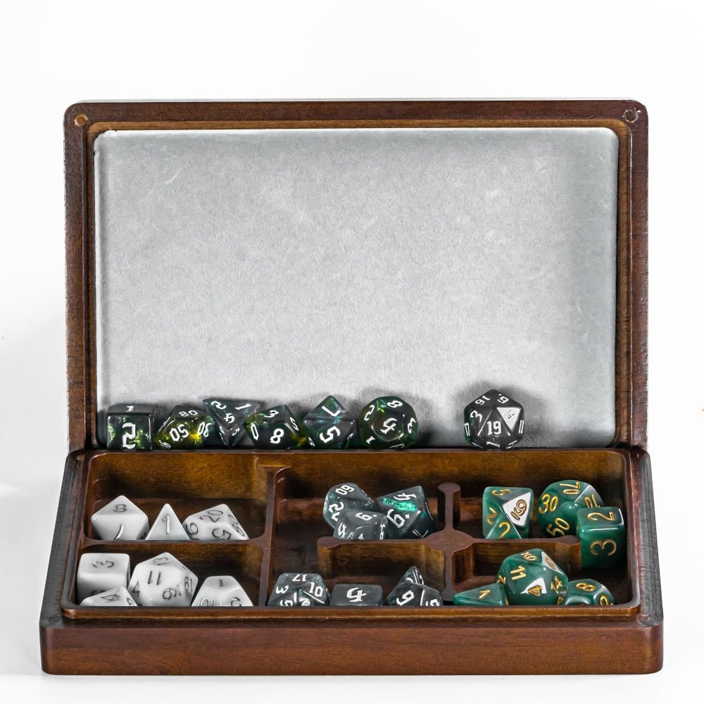 DnD 2 in 1 Wooden Dice Storage Case & Dice Tray, Dice Holder D&D Dice Box Set - Madee's Boutique Madee's Boutique DS d & d d and d
