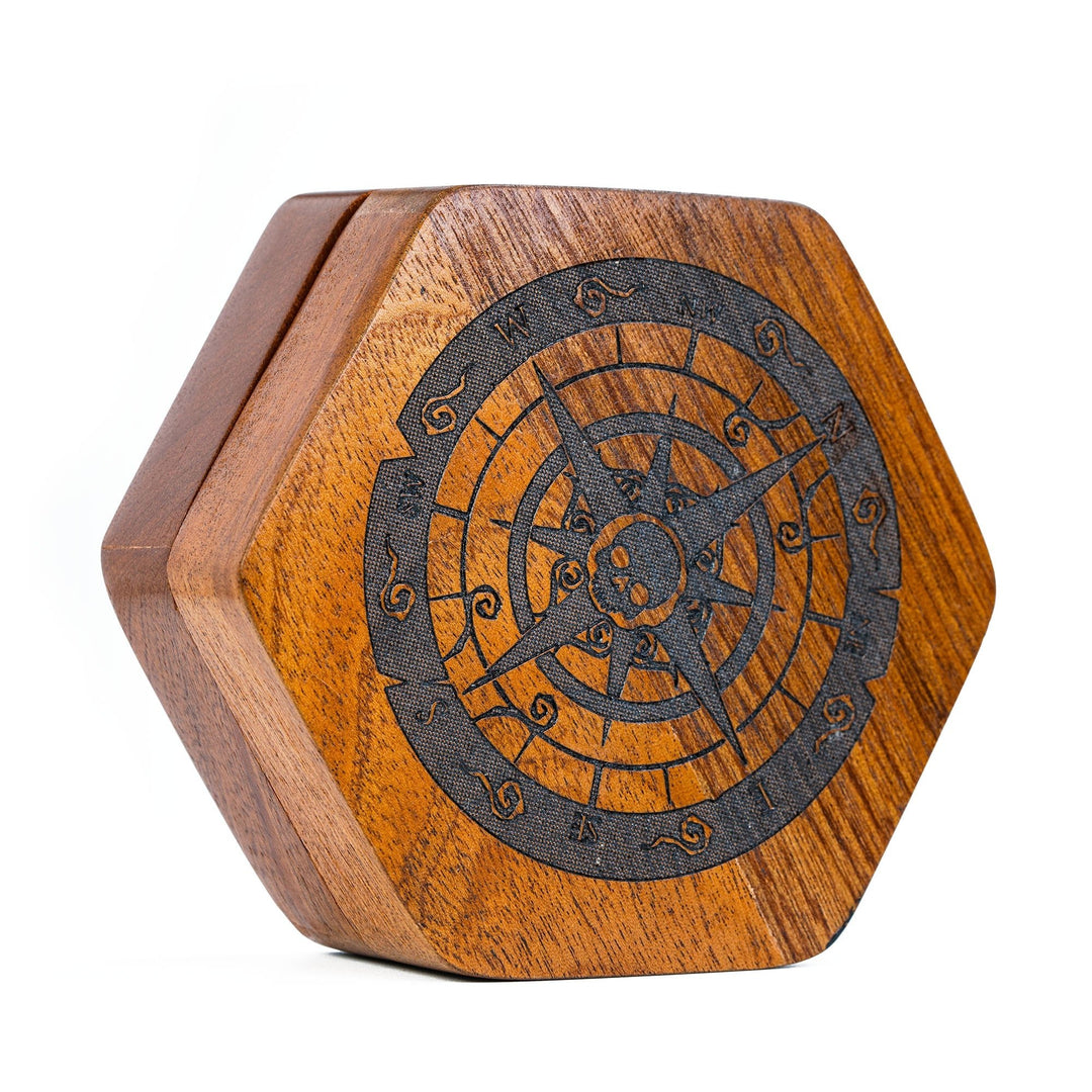DND Hexagonal Wooden Dice Case with Magnetic Lid, D&D Dice Storage Box, for 1 Set of 16mm Dice - Madee's Boutique Madee's Boutique DS d & d d and d