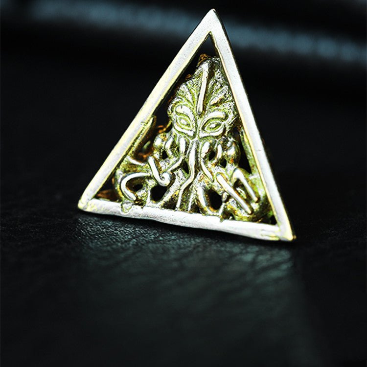 DnD Hollow Metal Brass High Detail Octopus 7pc Dice Set - Madee's Boutique Dice Accessories Madee's Boutique 10 sided dice 100 sided dice