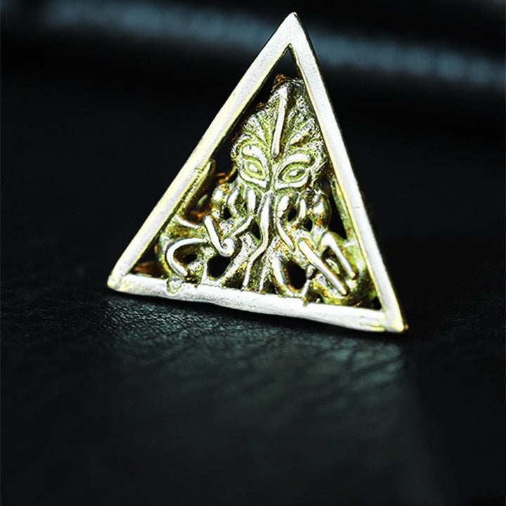 DnD Hollow Metal Brass High Detail Octopus 7pc Dice Set - Madee's Boutique Dice Accessories Madee's Boutique 10 sided dice 100 sided dice