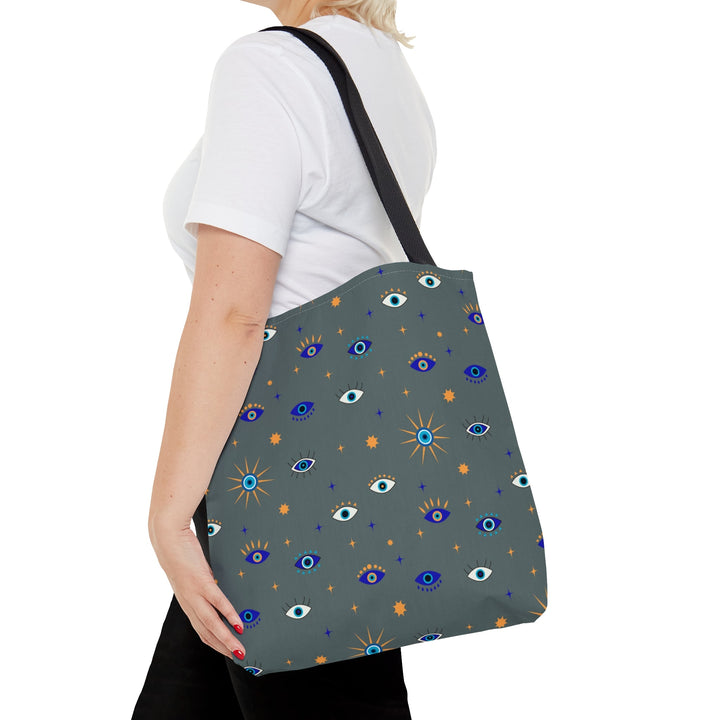 Evil Eye Protection Tote Bag - Madee's Boutique Bags Printify Accessories aesthetic tote bag