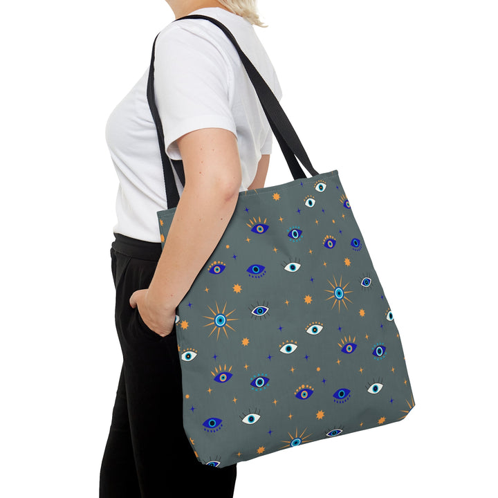 Evil Eye Protection Tote Bag - Madee's Boutique Bags Printify Accessories aesthetic tote bag