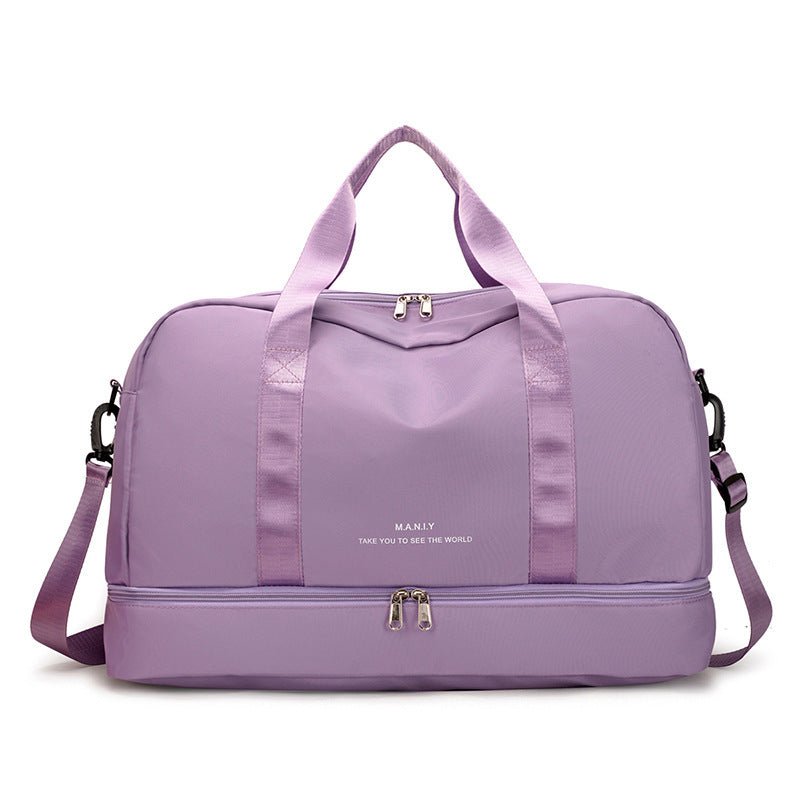 Expandable Travel Bags Dry And Wet Separation Sports Fitness Handbag Women's Large Capacity Totes For Weekend Overnight Shoulder Bag - Madee's Boutique Handbag Madee's Boutique