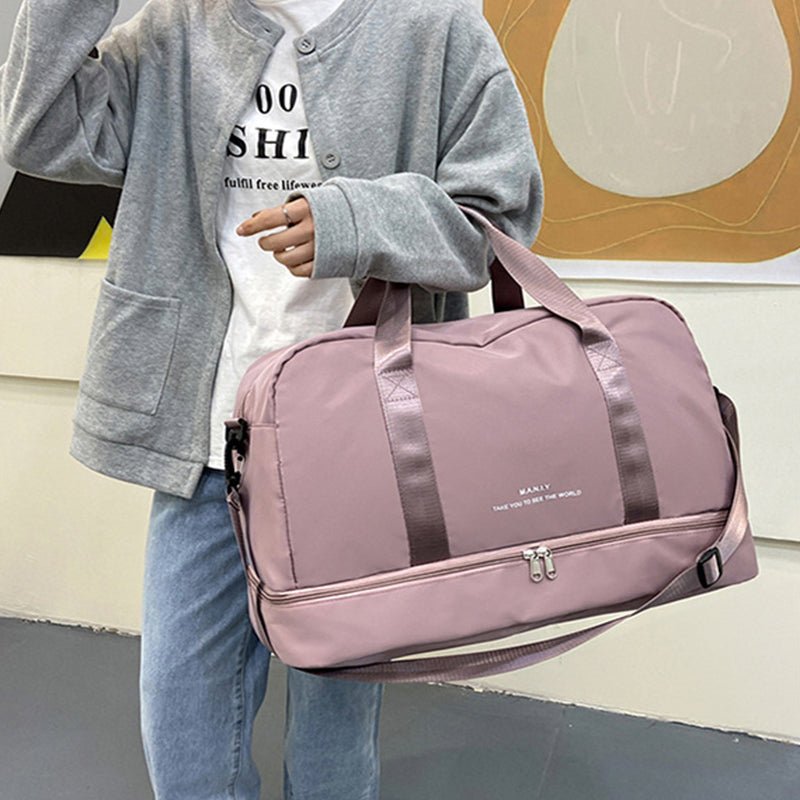 Expandable Travel Bags Dry And Wet Separation Sports Fitness Handbag Women's Large Capacity Totes For Weekend Overnight Shoulder Bag - Madee's Boutique Handbag Madee's Boutique
