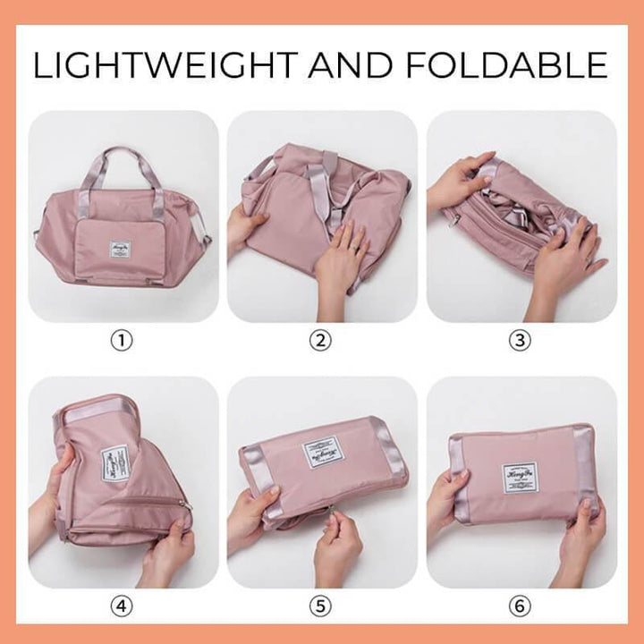 Foldable Storage Travel Bag Waterproof Large Capacity Gym Fitness Bag Weekender Overnight Bag - Madee's Boutique Bags Madee's Boutique