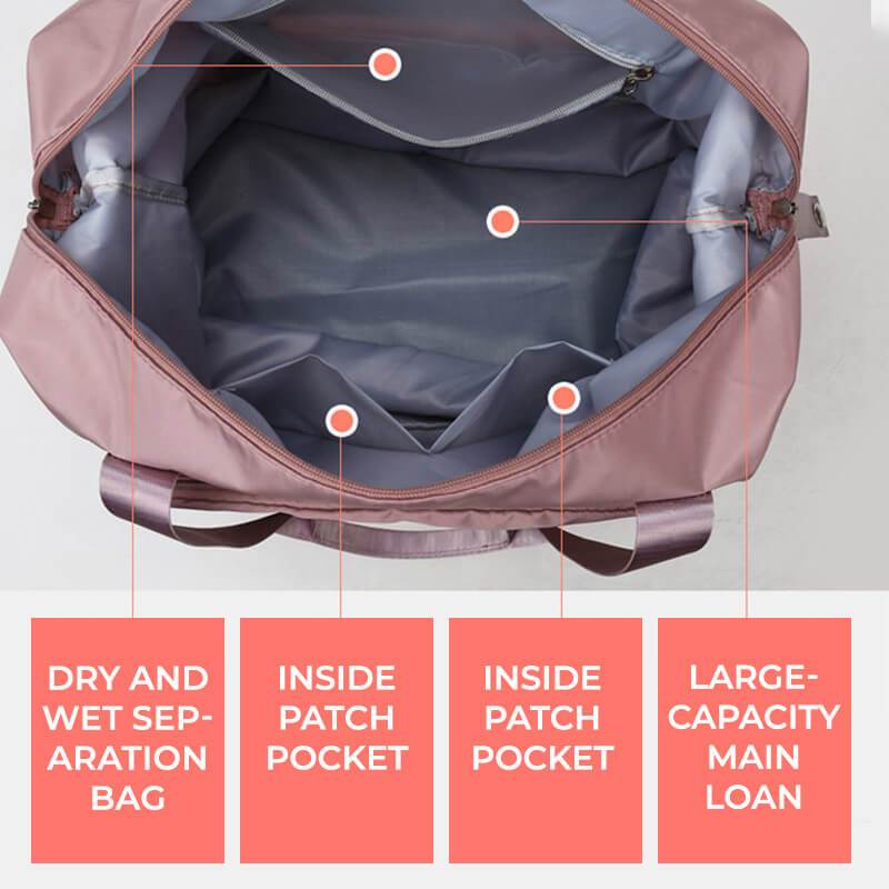 Foldable Storage Travel Bag Waterproof Large Capacity Gym Fitness Bag Weekender Overnight Bag - Madee's Boutique Bags Madee's Boutique