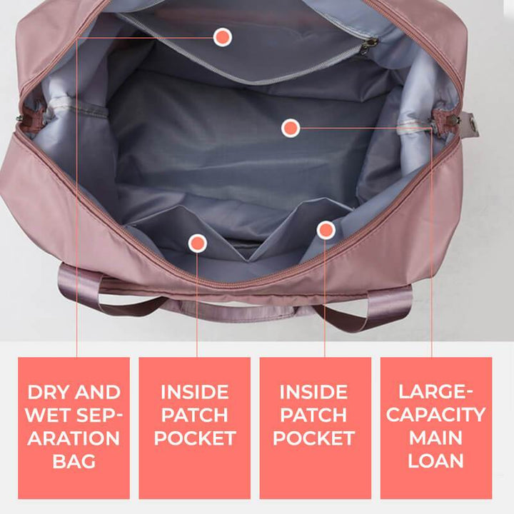 Foldable Storage Travel Bag Waterproof Large Capacity Gym Fitness Bag Weekender Overnight Bag - Madee's Boutique Bags Madee's Boutique