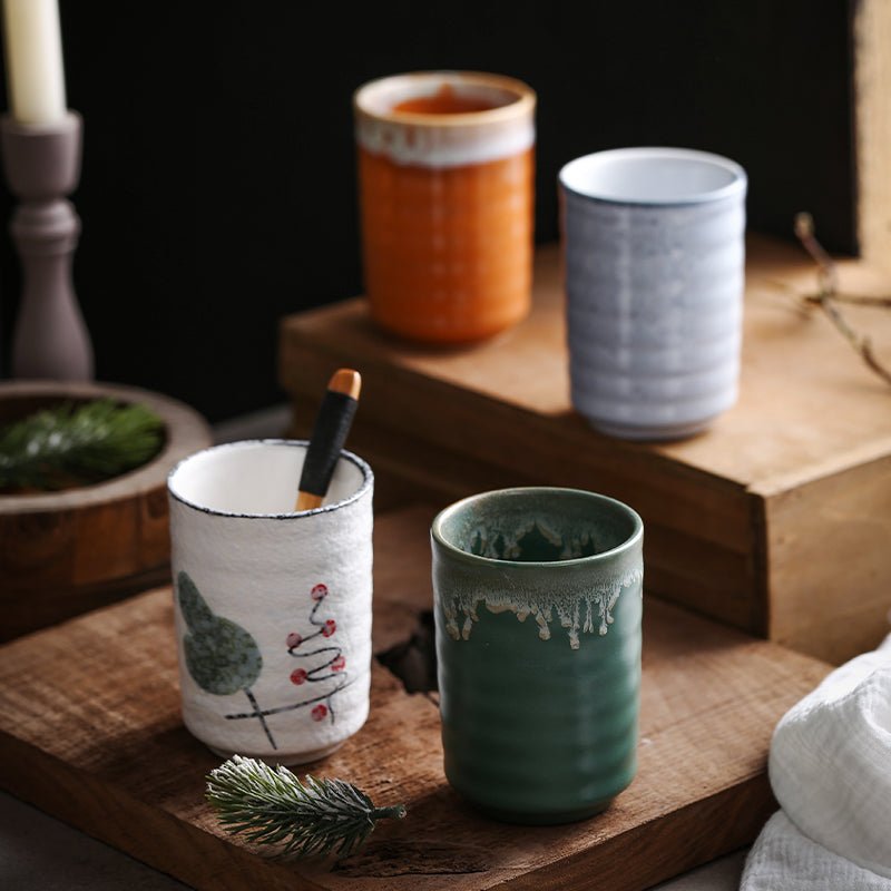 Japanese Retro Minimalist Tableware Hand-painted Restaurant And Wind Ceramic Mug - Madee's Boutique Mugs Madee's Boutique best christmas gifts best friend gifts