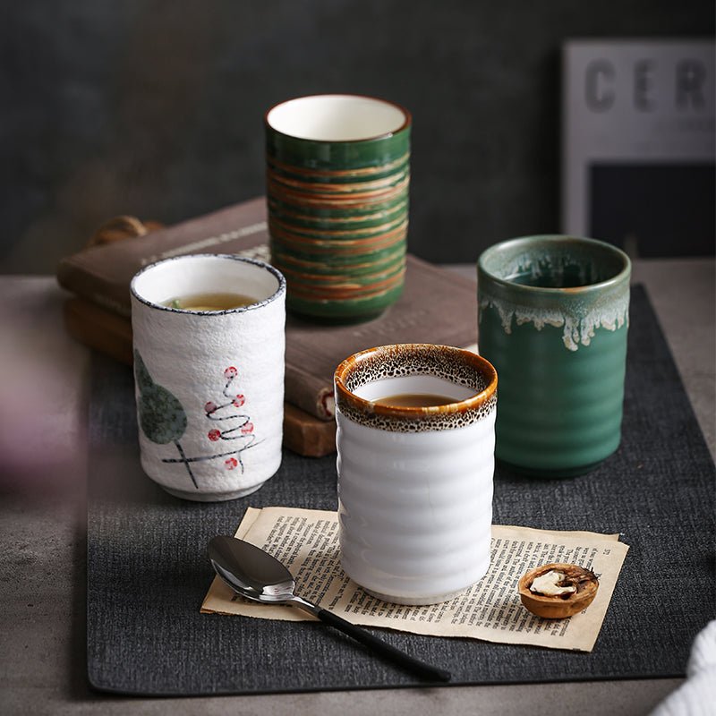 Japanese Retro Minimalist Tableware Hand-painted Restaurant And Wind Ceramic Mug - Madee's Boutique Mugs Madee's Boutique best christmas gifts best friend gifts