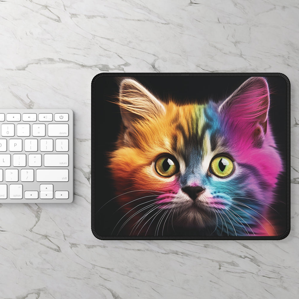 Personalized Cat Rainbow Gaming Mouse Pad - Madee's Boutique Home Decor Print On Demand Partners Accessories Desk