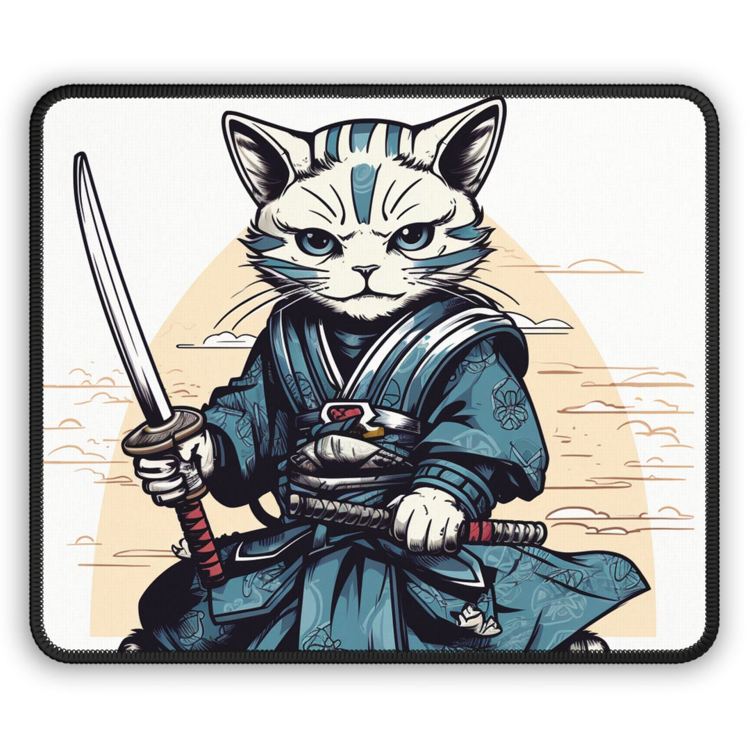Personalized Samurai Cat Gaming Mouse Pad - Madee's Boutique Home Decor Print On Demand Partners Accessories Desk