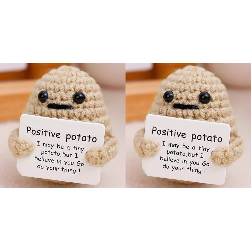 Positive Energy Potato Hug Pocket Mini Handmade Plush Wool Knitting Doll - Madee's Boutique Madee's Boutique DS