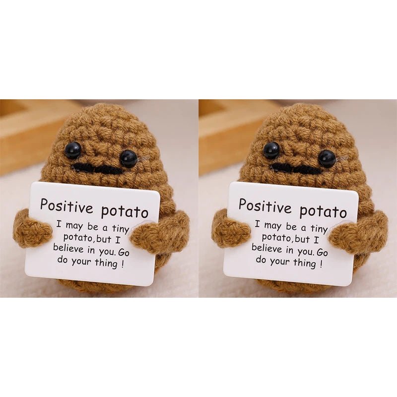 Positive Energy Potato Hug Pocket Mini Handmade Plush Wool Knitting Doll - Madee's Boutique Madee's Boutique DS