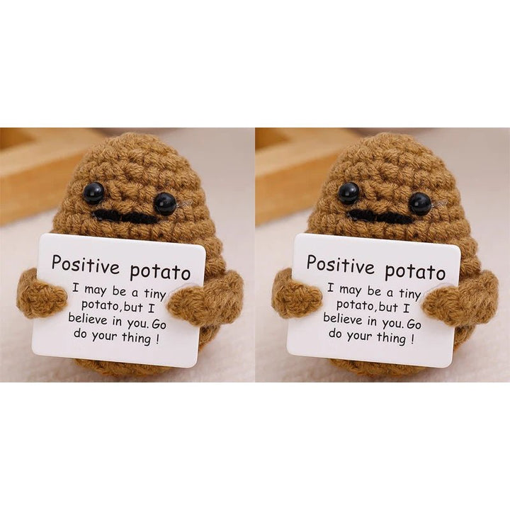 Positive Energy Potato Hug Pocket Mini Handmade Plush Wool Knitting Doll - Madee's Boutique Madee's Boutique DS