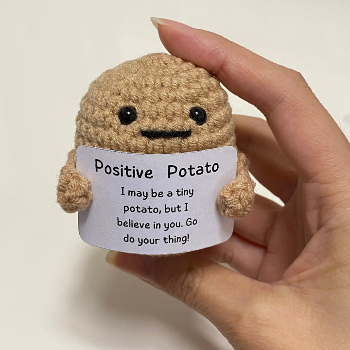 Positive Energy Potato Hug Pocket Mini Handmade Plush Wool Knitting Doll - Madee's Boutique Madee's Boutique DS