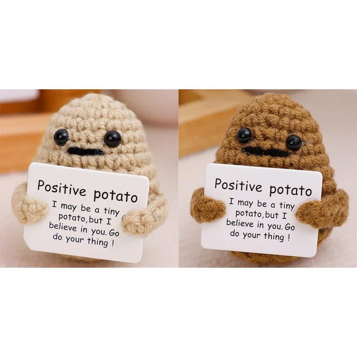 Positive Energy Potato Hug Pocket Mini Handmade Plush Wool Knitting Doll - Madee's Boutique Madee's Boutique DS