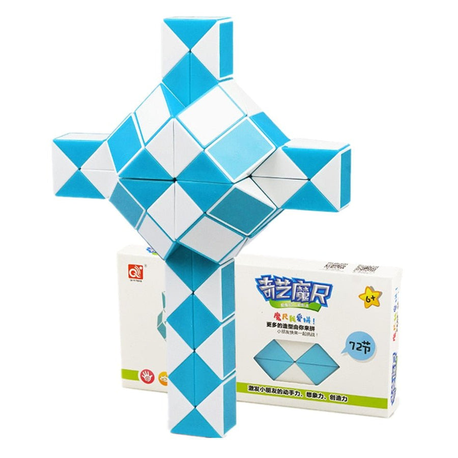 QIYI 72 Segments Magic Rule Snake Cube Variety Diy Elastic Changed Popular Twist Transformable Kid Puzzle Toy For Children - Madee's Boutique Madee's Boutique