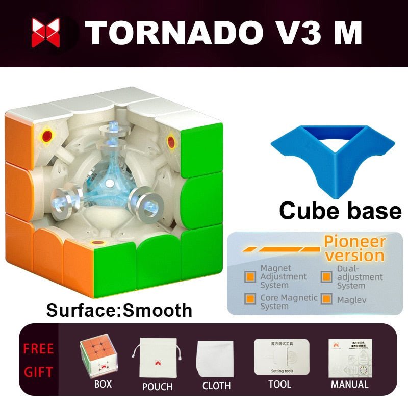 QiYi XMAN Tornado V3 Pioneer UV 3x3x3 Maglev Magnetic Magic Cube Professional 3x3 Speed Puzzle 3×3 Toy Original Accessories Cubo - Madee's Boutique Madee's Boutique