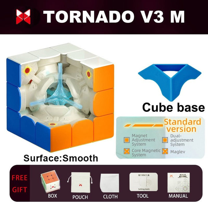 QiYi XMAN Tornado V3 Pioneer UV 3x3x3 Maglev Magnetic Magic Cube Professional 3x3 Speed Puzzle 3×3 Toy Original Accessories Cubo - Madee's Boutique Madee's Boutique