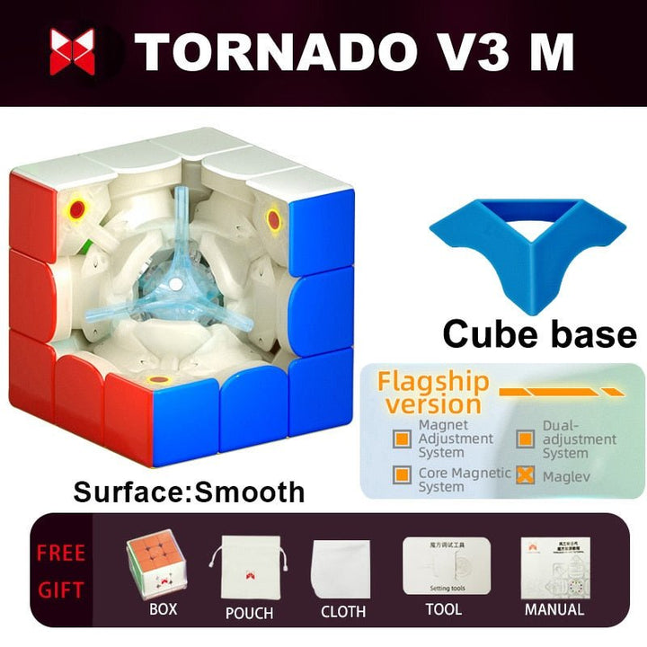 QiYi XMAN Tornado V3 Pioneer UV 3x3x3 Maglev Magnetic Magic Cube Professional 3x3 Speed Puzzle 3×3 Toy Original Accessories Cubo - Madee's Boutique Madee's Boutique