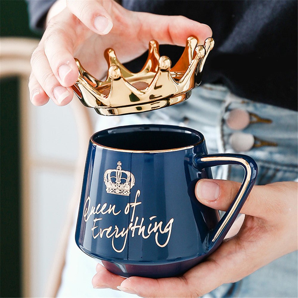 Queen of Everything Fashion Crown Ceramic Mug with Phone Holder - Madee's Boutique Mugs Madee's Boutique