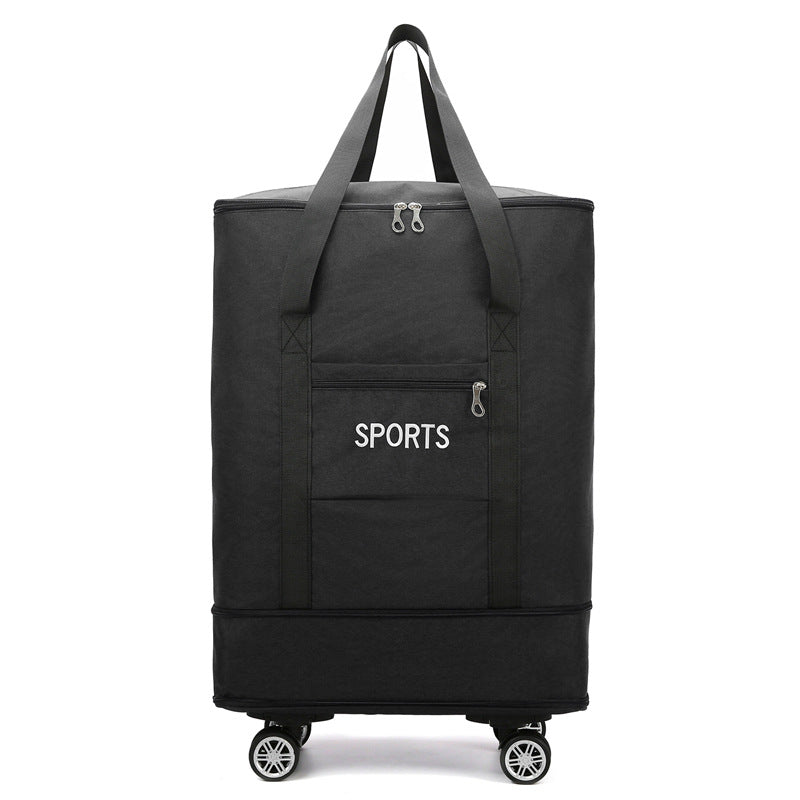 Removable Universal Wheel Large Capacity Expansion Storage Bag - Madee's Boutique AMAZON AMAZON Black
