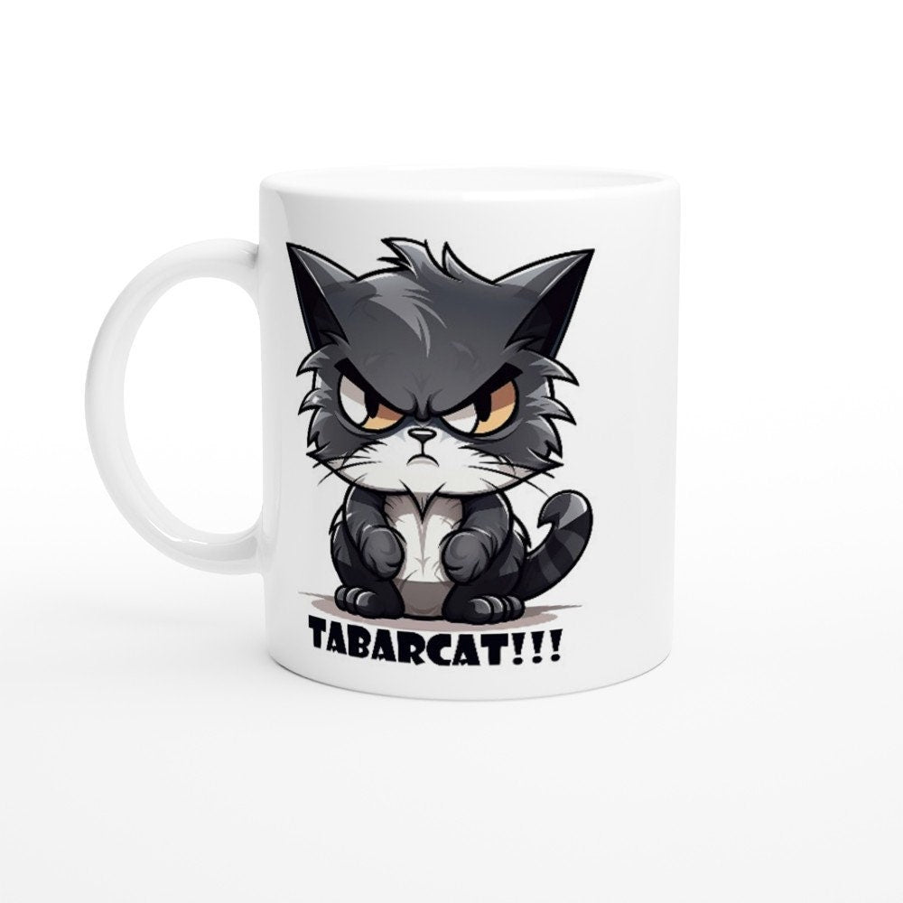 Tabarcat!!! Quebec Mug Drole, Funny Mug Tabarnak! - Madee's Boutique Madee's Boutique black cat mug cadeau tasse chat