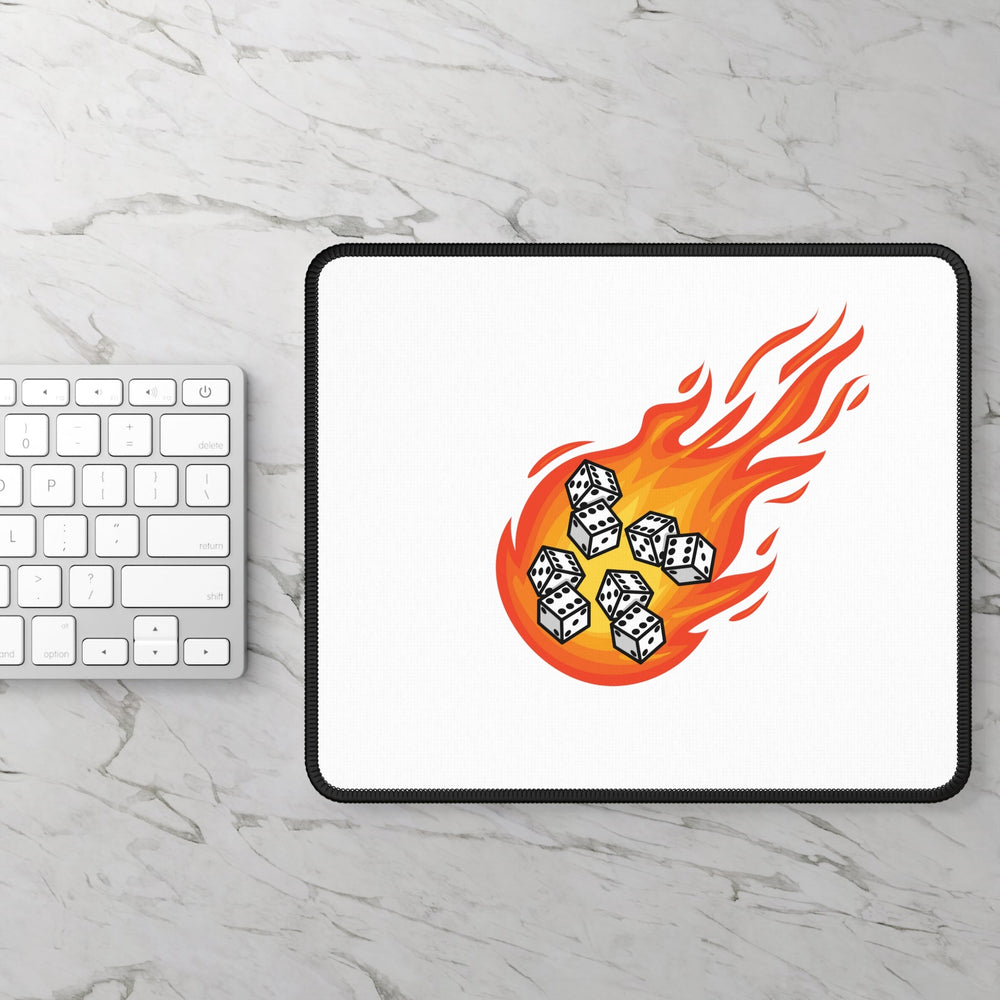 White Fireball DND Gaming Mouse Pad - Madee's Boutique Home Decor Printify Accessories anniversary gift for husband